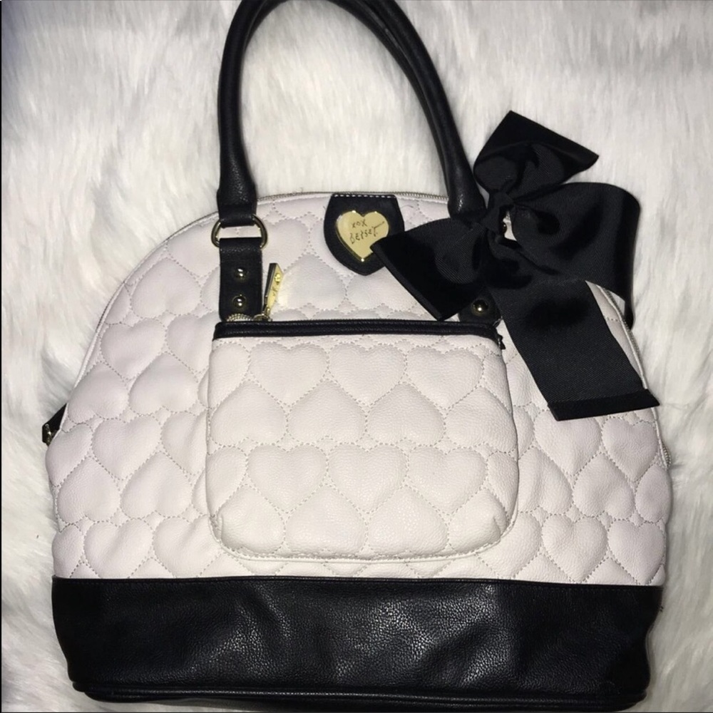 Heart Quilted Betsey Johnson Satchel/Messenger Bag